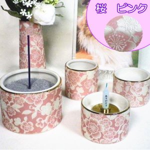 画像3: ペット用仏具　　4色から選べる仏具5点セット「花/ゆい花」　【送料無料】