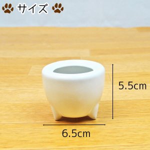 画像2: ペット仏具 香炉 ホワイト 線香立て 陶器 日本製