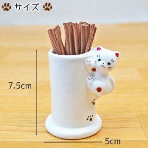 画像2: ペット仏具 猫ちゃん線香差し 線香立て 線香入れ 陶器 日本製