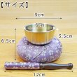 画像4: ペット仏具 おりん かわいい桜柄の色が選べる おりんセット 丸型 日本製 さくら 仏具 おりん ピンク