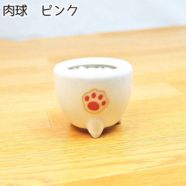画像3: ペット仏具 香炉 線香立て 肉球 陶器 日本製 ピンク イエロー